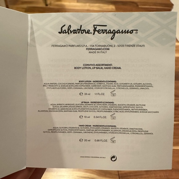 Salvatore Ferragamo Eva Air business class amenities kit (soft case) - Picture 2 of 2